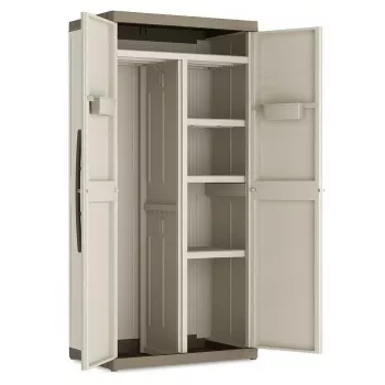 KETER EXCELLENCE XL IT Wardrobe - augstais glabāšanas skapis, 4 plaukti, pelēks/melns, 630L