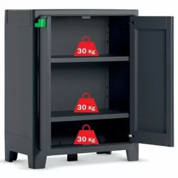 KETER Garden Cabinet Moby Waterproof 100x80x44cm Grey/Black