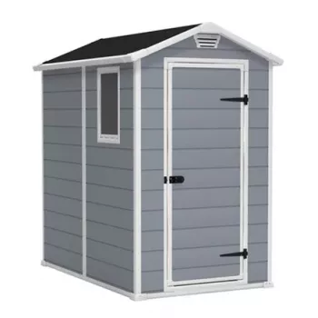 KETER Garden House Manor 4x6 Grey/White 130 x 192 x 198cm Dārza mājiņa