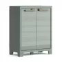 KETER Optima Wonder Low Cabinet Green/Beige - 1 Adjustable Shelf, Double Doors, Lockable, Weather Resistant
