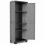 KETER STILO Instrumentu skapis ar plauktiem 68 x 39 x 173 cm Pelēks/Melns