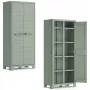 KETER Utility Storage Cabinet ar 4 regulējamiem plauktiem, Zaļš/Bežs, 11011559