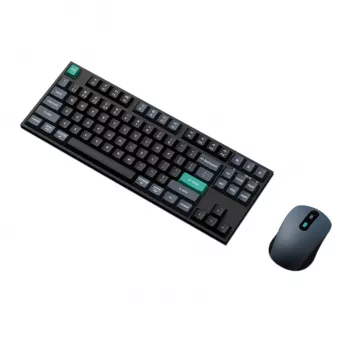 Keychron B33 80% TKL bezvadu tastatūras un peles komplekts – melns/zaļš
