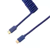 Keychron Coiled Aviator Blue Cable USB-C uz USB-A ar GX16 4-pin atvienojamu savienotaju, 200 cm