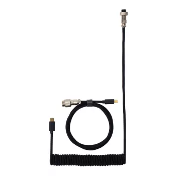 Keychron Coiled Aviator kabelis - melns/taisns