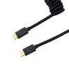 Keychron Coiled Aviator kabelis - melns/taisns