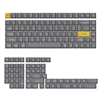 Keychron Double Shot PBT OSA pilnais taustiņu komplekts – tumši pelēks (140 taustiņi, MX stils)