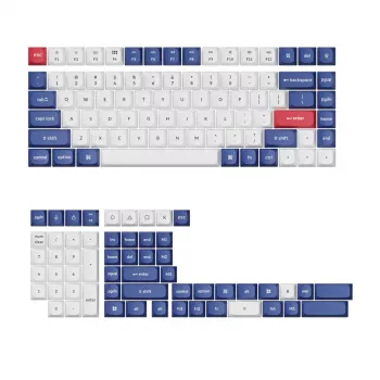 Keychron Double-Shot PBT OSA taustiņu komplekts - zils un balts | 137 taustiņi | MX-Style | ANSI US