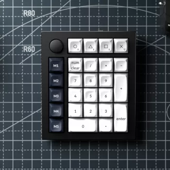 Keychron Q0 Max QMK Gateron Jupiter Banana RGB bezvadu ciparu bloks Shell White
