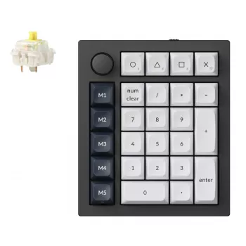 Keychron Q0 Max QMK Gateron Jupiter Banana RGB bezvadu ciparu bloks Shell White
