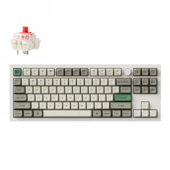 Keychron Q3 Max 80% Full Assembled Knob Red Switch Hot-Swap Gateron Jupiter RGB bezvadu tastatūra - Shell White