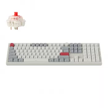 Keychron Q6 Max QMK/VIA bezvadu pielāgojama mehāniskā tastatūra OSA Gateron Red Jupiter slēdži - Shell White