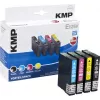 KMP E125V saderīgu tintes kasetņu komplekts 3 gab. – ciāna, fuksīna, dzeltena Epson Stylus SX230, SX235, SX430, SX438, WorkForce WF-3520, WF-3530, WF-3540, WF-7015, WF-7515, WF-7525