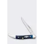 Knife Case Rogers Mini Trapper SS Blue Bone salokāms kabatas nazis ar 2 asmeņiem, nerūsējošais tērauds, jigged zilā kaula rokturis, Slipjoint, 89mm aizvērts