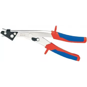 KNIPEX metāla lokšņu knaiblis-nibleris 90 55 280 - 280 mm, griež tēraudu līdz 1,2 mm, varu/alumīniju līdz 1,7 mm, plastmasu līdz 2,0 mm