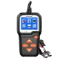 KONNWEI KW650 akumulatora testeris – 6V/12V/24V automobiļu akumulatoru analizators ar krāsu LCD, iedarbināšanas un uzlādes sistēmas testu, 100–2000 CCA, vairāku standartu (CCA, DIN, EN, IEC, JIS, SAE)