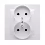 KONTAK-SIMON CGZ2/11 vienvietīga kontaktligzda ar zemējumu, 16A 250V, balta