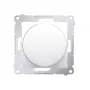KONTAK-SIMON Simon 54 Modulis LED Dimmer, Baltā krāsā, ar spiedpogu un rotācijas vadību, 1-pola, 2-250W, skrūvju spailes, 230V