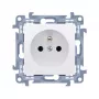 KONTAK-SIMON Simon 54 Premium vienvietīga kontaktligzda ar zemējumu 16A 250V balta, skrūvju spailes
