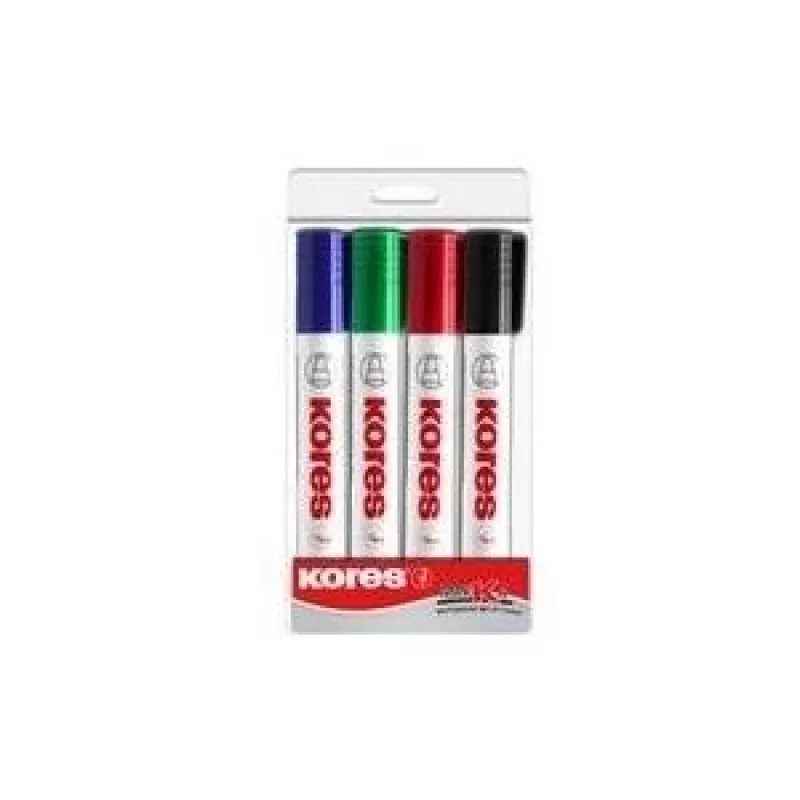 Kores K MARKER tāfeles un flipčarta marķieru komplekts, slīpais gals 3-5 mm, dažādas krāsas, 4 gab. M20845
