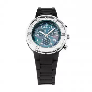 KRONOS K789.CN.5C Unisex Analog Quartz Watch 40,5mm Stainless Steel Case Black Leather Strap