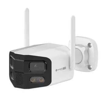 Kruger&Matz Connect C130 āra Wi-Fi Pan-Tilt kamera 4MP ar Tuya Smart Life, IP66, nakts redzamību un divvirzienu audio