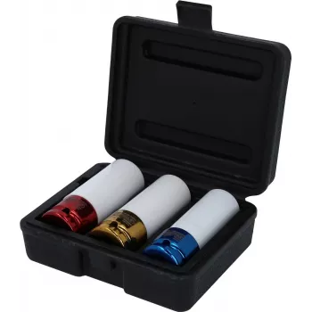 KS TOOLS 1/2 collu trieciena uzgriežņu atslēgu komplekts vieglmetāla diskiem, 3 daļas (17, 19, 21 mm) ar aizsarguzmavām 515.1005
