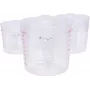 KS TOOLS 3 daļu mērglāžu komplekts, 250/500/1000 ml, caurspīdīgs PP ar zilu skalu, drošs pārtikai, mazgājams trauku mazgājamajā mašīnā, saliekams 150.9205