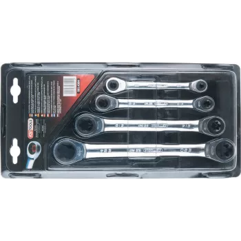 KS TOOLS GEARplus TX-E dubultā sprūdrata gredzenatslēgu komplekts, 4 gab. (503.4364)