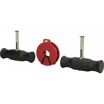 KS Tools stiepļu rokturu komplekts, 3 daļas, elastīgi atsperu tērauda stieņi, ergonomiski 2-komponentu rokturi, 160/180/200 mm, BT681150