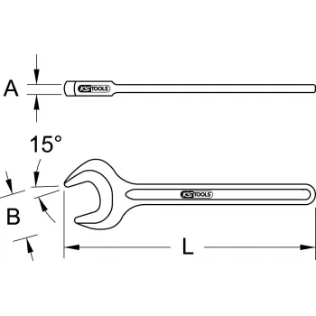 KS TOOLS vienpusēja uzgriežņu atslēga trieciena darbiem, 40 mm (517.0540)