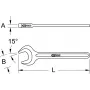 KS TOOLS vienpusēja uzgriežņu atslēga trieciena darbiem, 40 mm (517.0540)