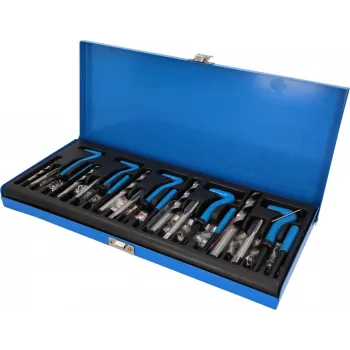 KS TOOLS Vītņu remonta komplekts, 131 gab., metriskās spirālveida ieliktņi M5-M12, nerūsējošais tērauds, koferī BT541150