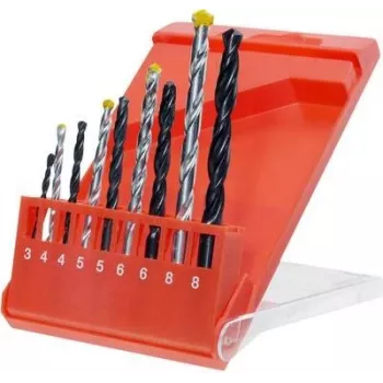 KWB 420200 HSS-R spirālurbju komplekts, 9 gabali, 1,5-6 mm, DIN 338, koksnei, plastmasai, metālam, skārdenēm, profiliem