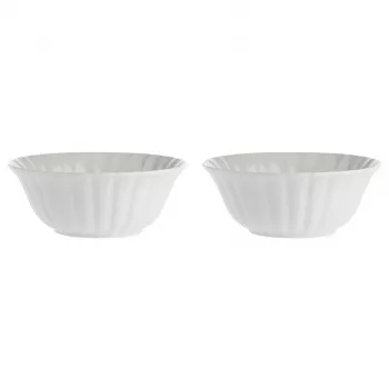 LA PORCELLANA BIANCA 2 gab. Ducale salātu bļodu komplekts - balts, 23 cm