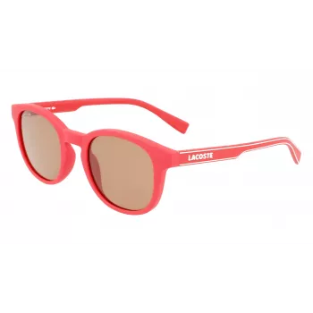 Lacoste Childish L3644S-615 Saulesbrilles - Sarkans Rāmis, Pelēkas Lēcas - 48/21/135 mm - Bērnu Unisex