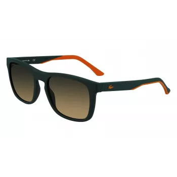 Lacoste L956S-301 Vīriešu taisnstūra saulesbrilles zaļā acetāta rāmī UV400