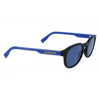 LACOSTE L968SX-002 Unisex Saulesbrilles Melns Rāmis Pelēkas Lēcas 51mm