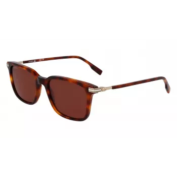 Lacoste vīriešu saulesbrilles L6035S5318214 - Havana acetāta rāmis, brūnas lēcas, 53 mm