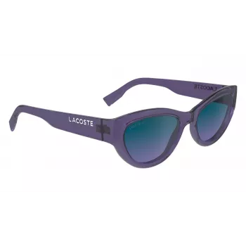 Lacoste sieviešu saulesbrilles L6013S5418513 - taisnstūra acetāta rāmis ar UV400 aizsardzību - 54/18/140 mm