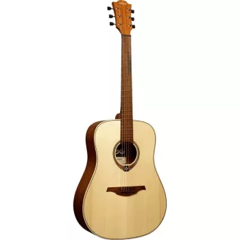Lag GLA Tramontane 70 D Dreadnought akustiskā ģitāra - masīva egles virsa, khaya mugura un sāni, Branko rožkoka grifs, atvērtu poru satīna apdare, labā roka