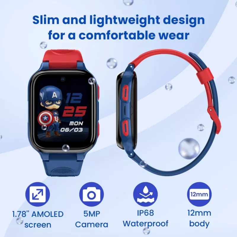 LAGENIO AI Kids Watch K9 4G Blue