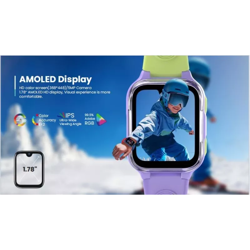 LAGENIO AI Kids Watch K9 4G Purple