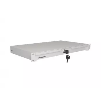 LANBERG 1U 19 collu bīdāma atvilktne 270mm dziļa Pelēka (30kg ietilpība)
