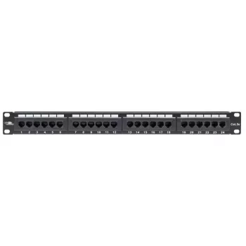 LANVIEW LPP110 1U 24-Port Cat5e RJ-45 Neekranēts komutācijas panelis (Krone IDC)