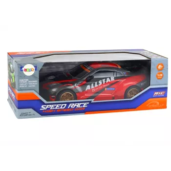 Liela distances vadāma sporta automašīna 1:10 sarkana Lean Toys