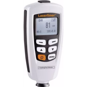 Laserliner CoatingTest-Master pārklājuma biezuma mērītājs, 0-1250 µm, magnētiskā indukcija un virpuļstrāva, melns/balts 082.150A