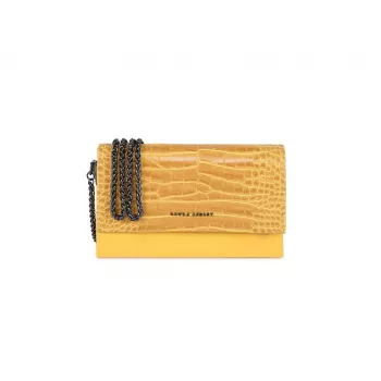 Laura Ashley Women's Dudle Croc Crossbody Bag Ochre Yellow 22x12x5 cm