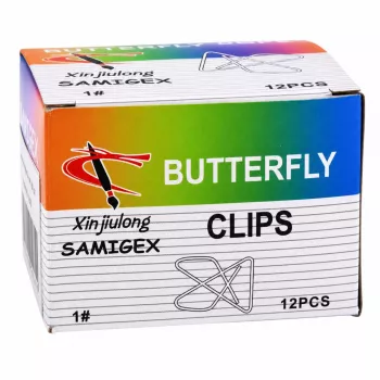 LEAN Butterfly metāla saspraudes dokumentiem, 24 mm, 100 gab.