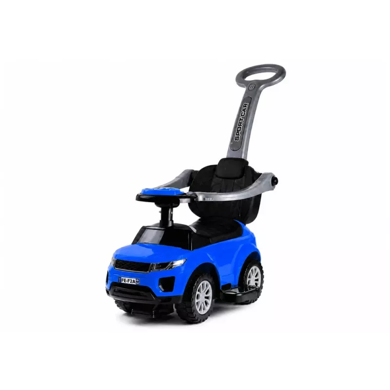 LEAN CARS 614W Bērnu braucamrīks ar stumšanas rokturi - Zils